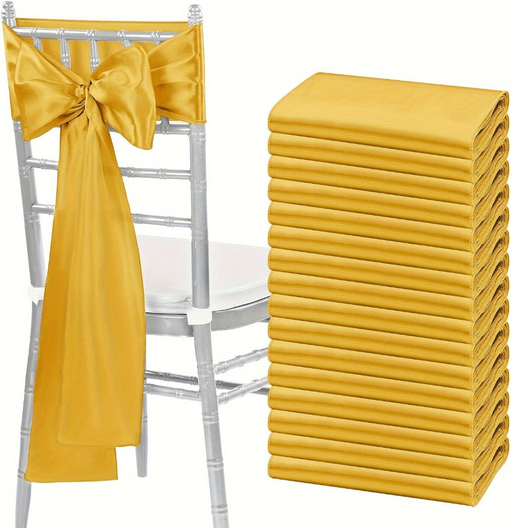 100pcs Satin Chair Sashes Bows for Wedding Banquet Party Event Decoration ¨C 13 Colors, 18¡Á275cm