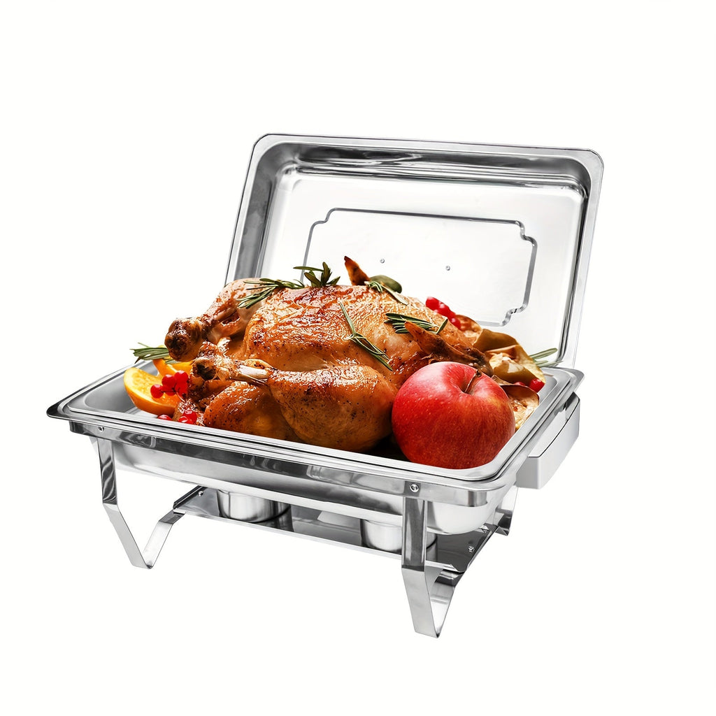 Chafing Dishes Buffet Set 9QT Stainless Steel Food Warmer Trays for Parties Hotel Christmas - 1/2/4/6/8 Pack