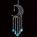 Dreamcatcher Moon Suncatcher Wall Hanging ¨C Handmade Boho Wind Chime Pendant for Indoor Outdoor Garden, Courtyard & Party Decor ¨C Christmas & Birthday Gift