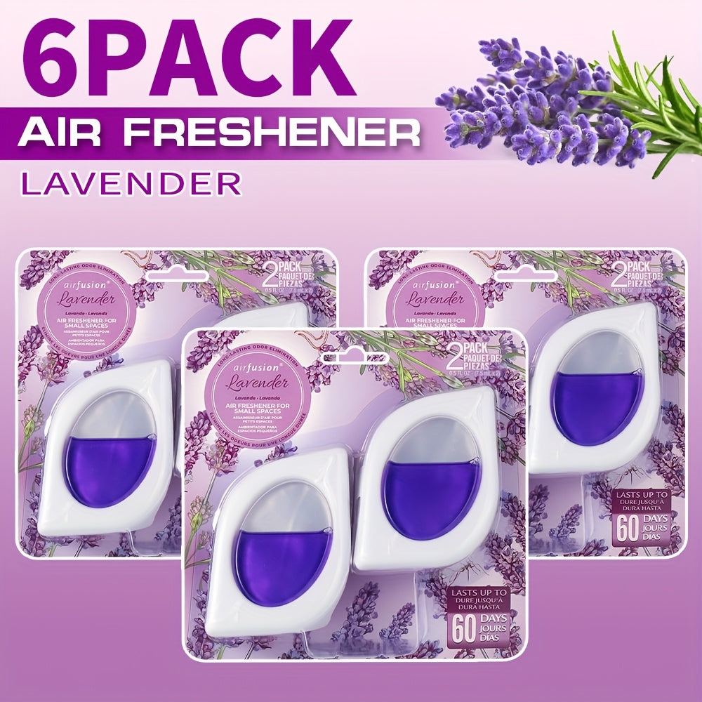 Air Freshener Odor Eliminator for Home Closet Bathroom Pets Small Space 0.25oz Up to 30 Days 6 Scents Eucalyptus Lavender Hawaiian Peach Black Ice Linens Sky 2 6 or 12 Pack