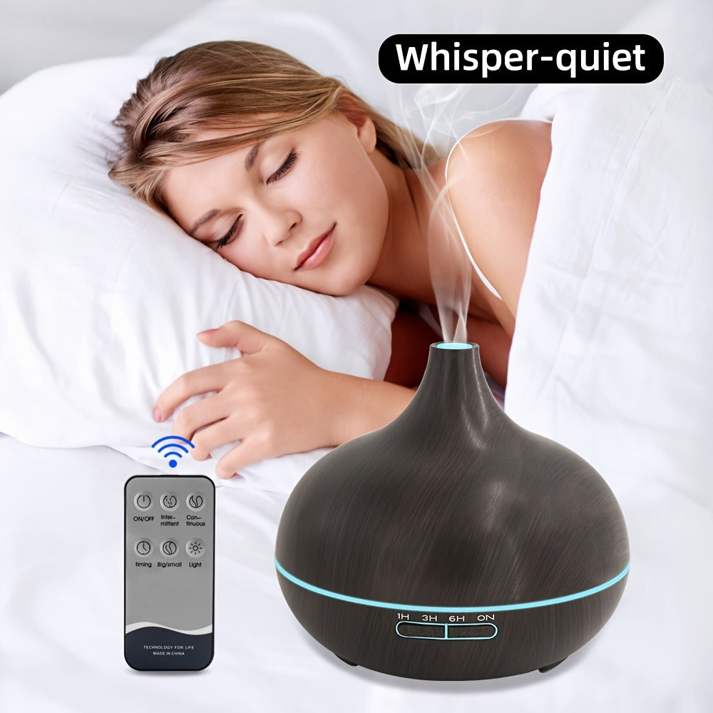 Essential Oil Diffuser 2 Pack 18.6oz Soundwave Technology Cool Mist Humidifier with Remote Control 7-Color LED Ultra Quiet Aromatherapy Gift Set with 12 Essential Oils