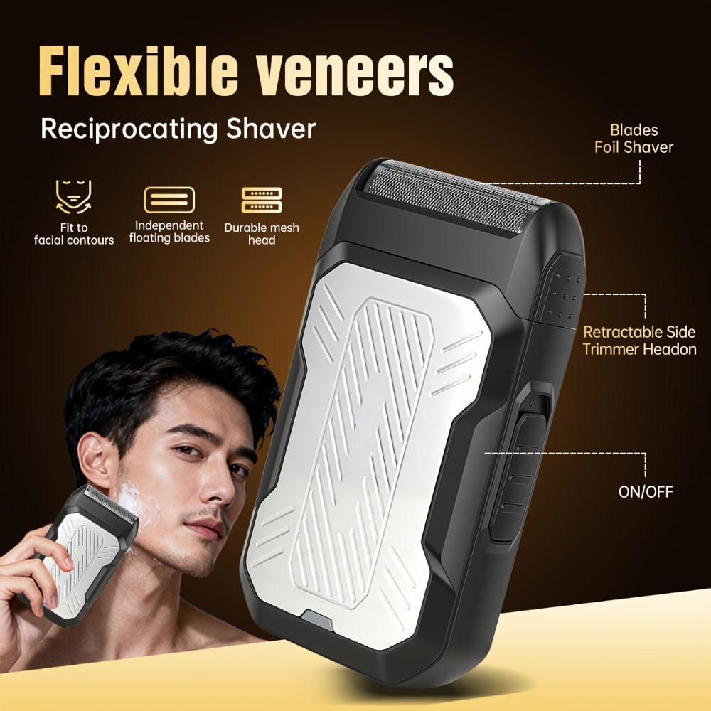 Men's Hair Clipper Set Cordless Beard Trimmer Electric Shaver Grooming Kit with LCD Display USB-C Rechargeable for Home Barber Haircut Mustache Travel Father's Day Gift