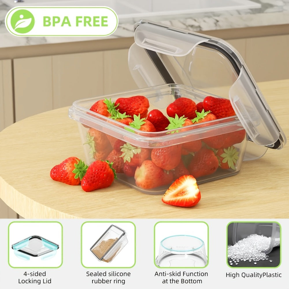 Food Storage Containers Set BPA-Free Airtight ¨C Meal Prep Containers with Easy-Snap Lids Labels & Marker 24 48pcs Pantry Kitchen Organizer
