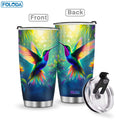 Hummingbird Flower Vacuum Insulated Travel Tumbler 20oz ¨C Gift for Mom Grandma Sister Daughter Birthday Valentine's Day