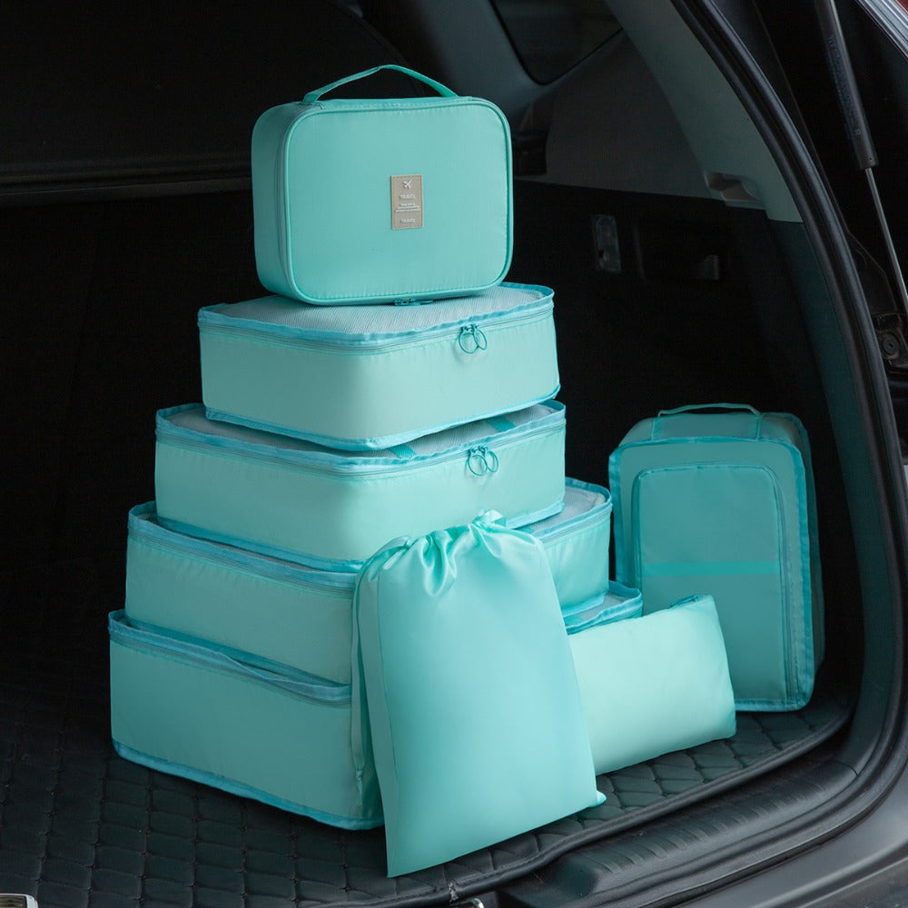 Packing Cubes for Suitcases 8PCS Set Travel Luggage Organizers Compression Bags Clothing Underwear Shoe Bag for Men Women