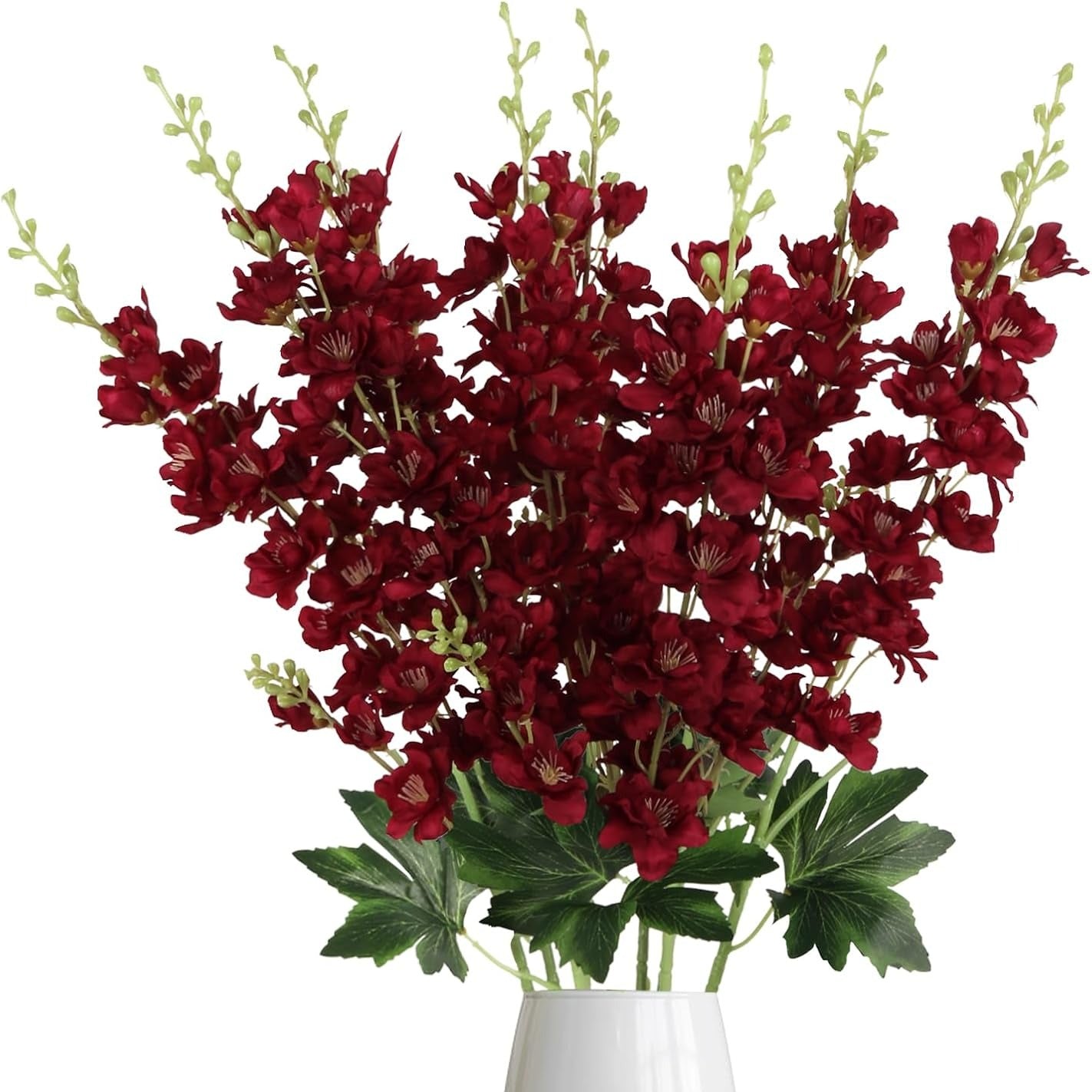 Artificial Delphinium Flowers 8pcs 33.5 Inch Faux Larkspur Stems for Wedding Centerpieces, Tall Silk Flower Bouquet for Home Vase Table Garden Decor