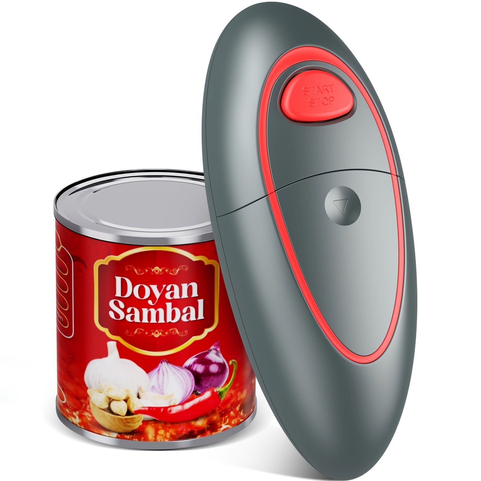 Electric Can Opener One Touch Automatic ¨C Smooth Edge Safety Cut, Hands-Free Operation, Portable Cordless Design for Kitchen & Outdoor, Easy for Seniors & Arthritis Sufferers
