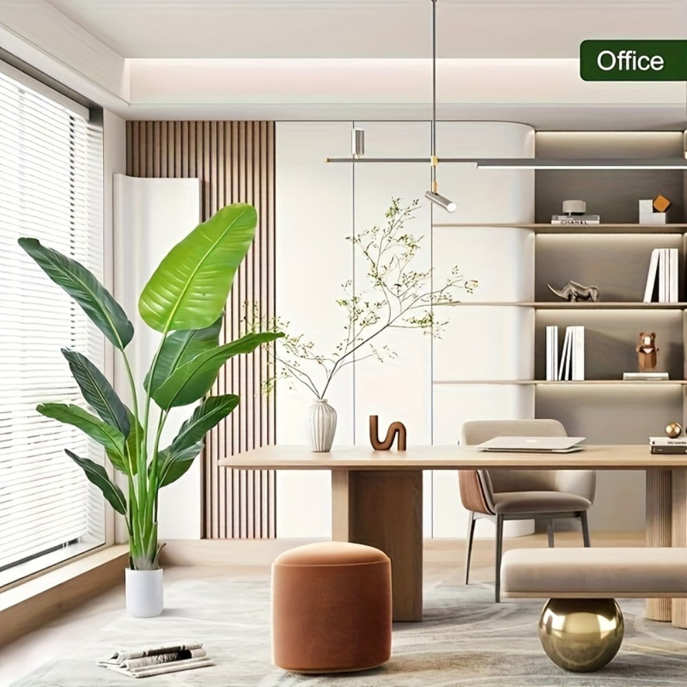 Artificial Bird of Paradise Plant Large Fake Indoor Tree - Realistic Faux Tropical Plant in Pot, Maintenance Free, 63 or 71 Inch Tall for Living Room, Office, Bedroom & Outdoor Home Decor
