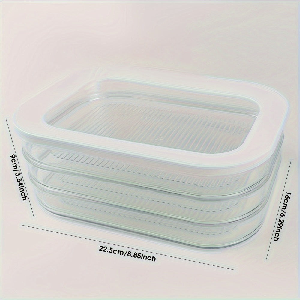 Food Storage Container Leak-Proof Reusable Airtight Sealed Box for Meat Fruits Vegetables Kitchen Organizer Fridge Pantry Meal Prep