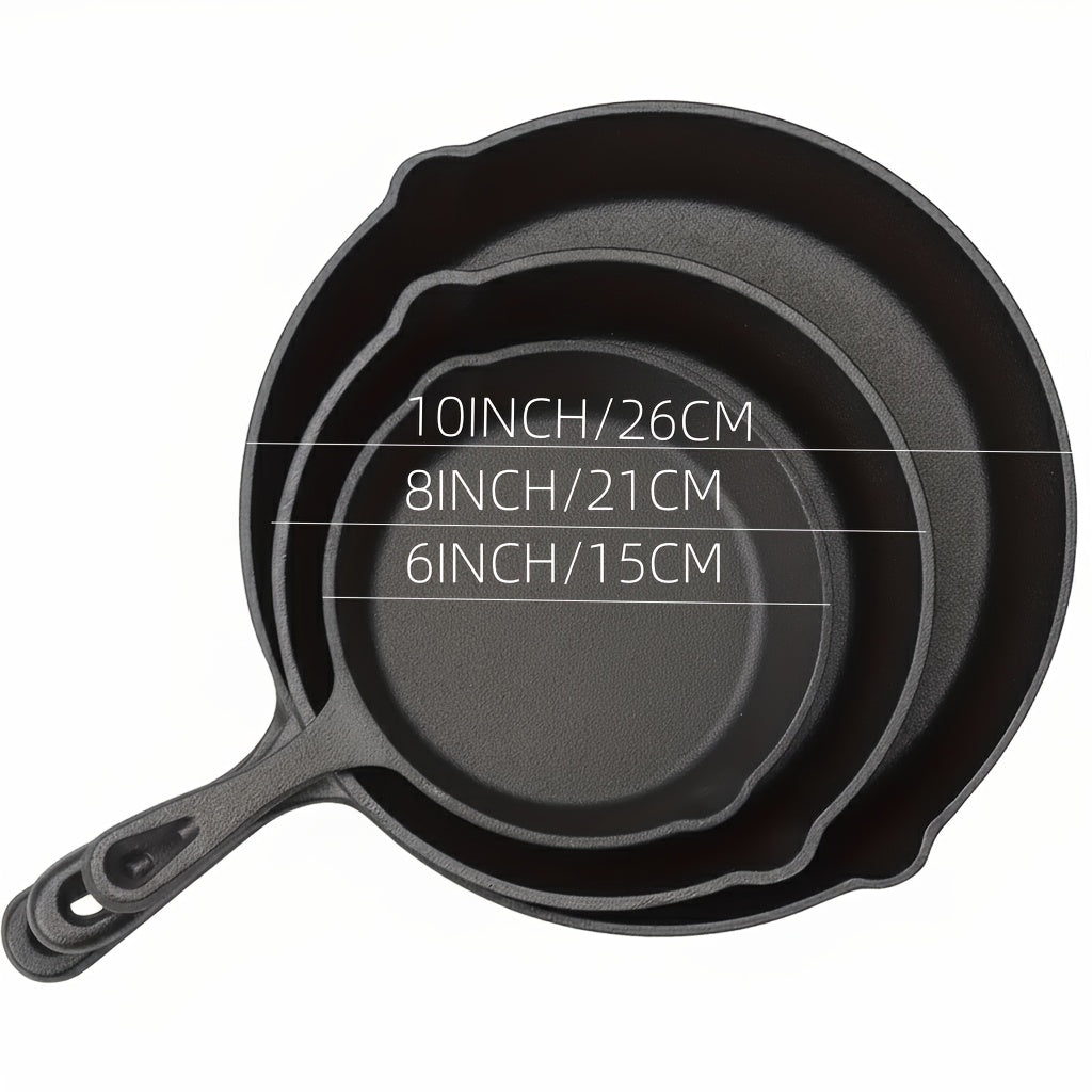 Cast Iron Cookware Set for Kitchen Camping BBQ - Non-Stick Skillet Dutch Pot Frying Pan Baking Tray Griddle Options, Oven Safe Stovetop Campfire Cookware for Home RV Holiday Cooking Multiple Set Choices