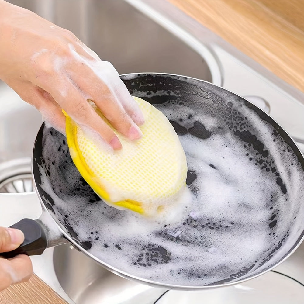 Kitchen Cleaning Sponges 24 Pack Double-Sided Anti-Scratch Reusable Washable Multi-Purpose Scrub Sponge for Dishes Pots Pans Home Restaurant Cafe Non-Scratch Bulk Value Set