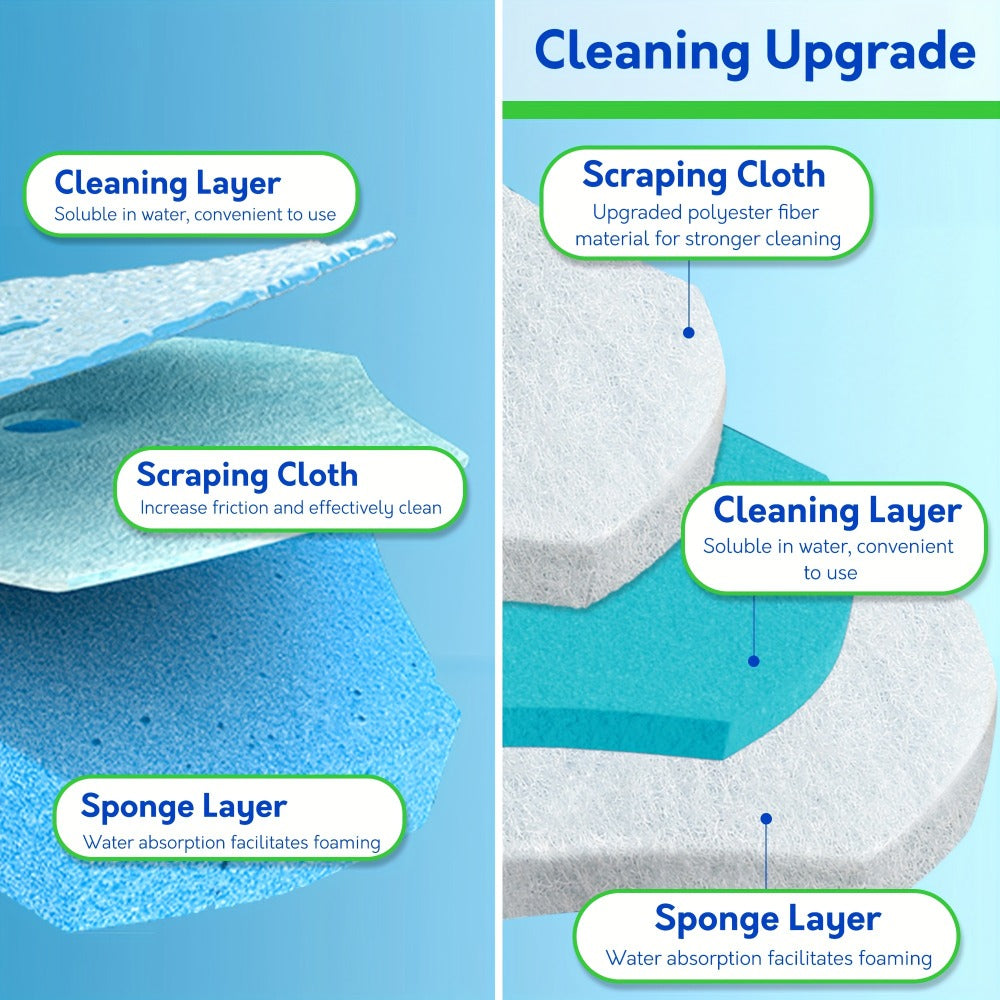 Disposable Toilet Brush Set with Refills & Holder - Wall Mounted or Floor Standing Toilet Cleaning System, 22/24/32 Replacement Heads, No-Touch Hygienic Bathroom Cleaner, Easy Bathroom Cleaning