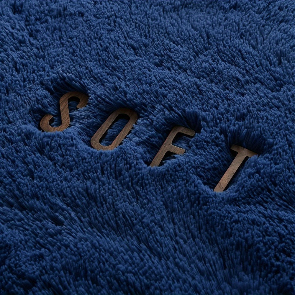 Shaggy Plush Area Rug - Soft Fluffy Carpet for Living Room, Bedroom & Sofa | Non-Slip Machine Washable Tie-Dye & Solid Color Long Pile Rug | Luxury Home Decor Floor Mat in Multiple Sizes & Colors