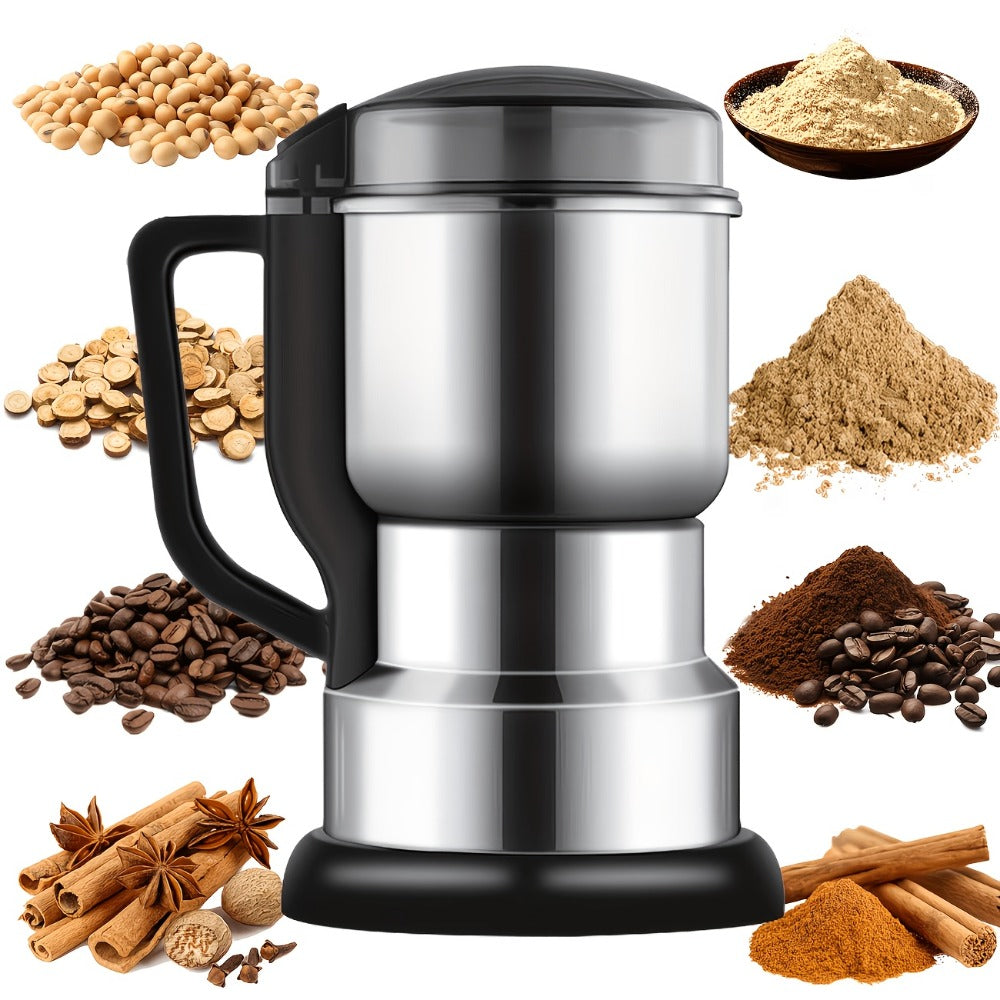 Electric Coffee Grinder 300W 25000RPM ¨C 8-Blade Stainless Steel Spice & Grain Mill for Coffee Beans, Nuts, Spices | Home, Cafe & Camping
