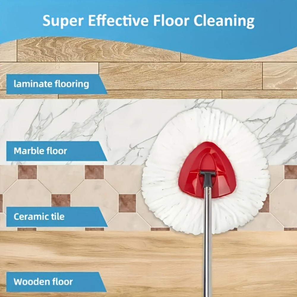 Microfiber Rotary Mop Replacement Heads 360 Degree Triangular Spin Mop Pads Refill Compatible with Rotary Mop Systems Deep Floor Cleaning 2 5 10 20 Pack