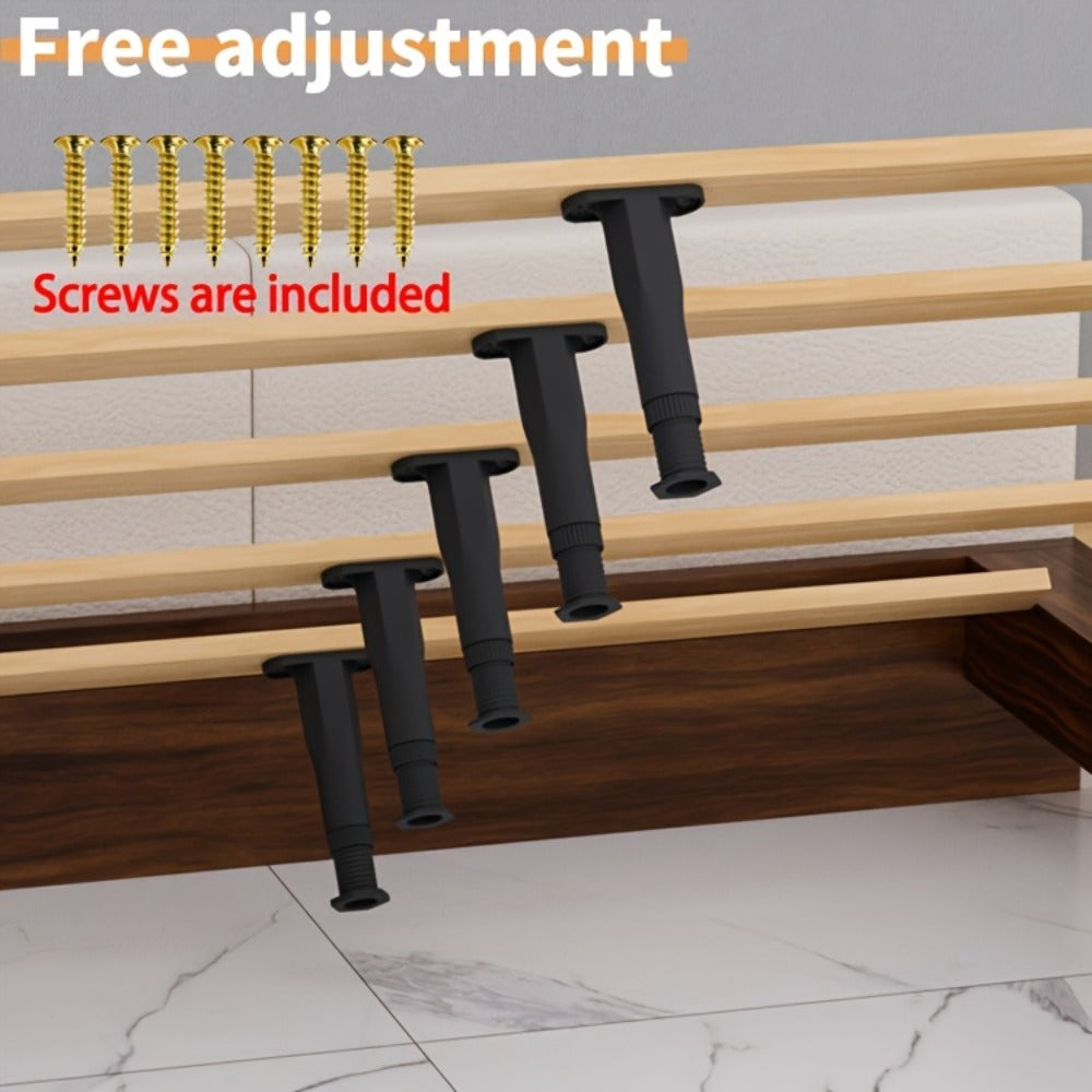 Adjustable Furniture Legs Heavy Duty Bed Frame Support 4-Pack ¨C Durable Plastic Feet Pads with Enhanced Grip Base for Bed Sofa Dresser, Height 5.31¡±-11.02¡±