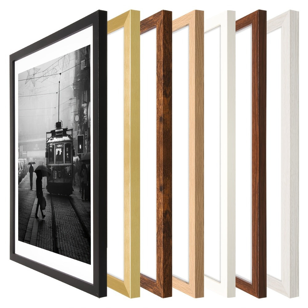 Picture Frames 12x16 Set of 3 ¨C Classic Wood Poster Frames, Horizontal & Vertical Wall Hanging, Multi-Color Options for Bedroom Office Living Room Gallery Wall Decor