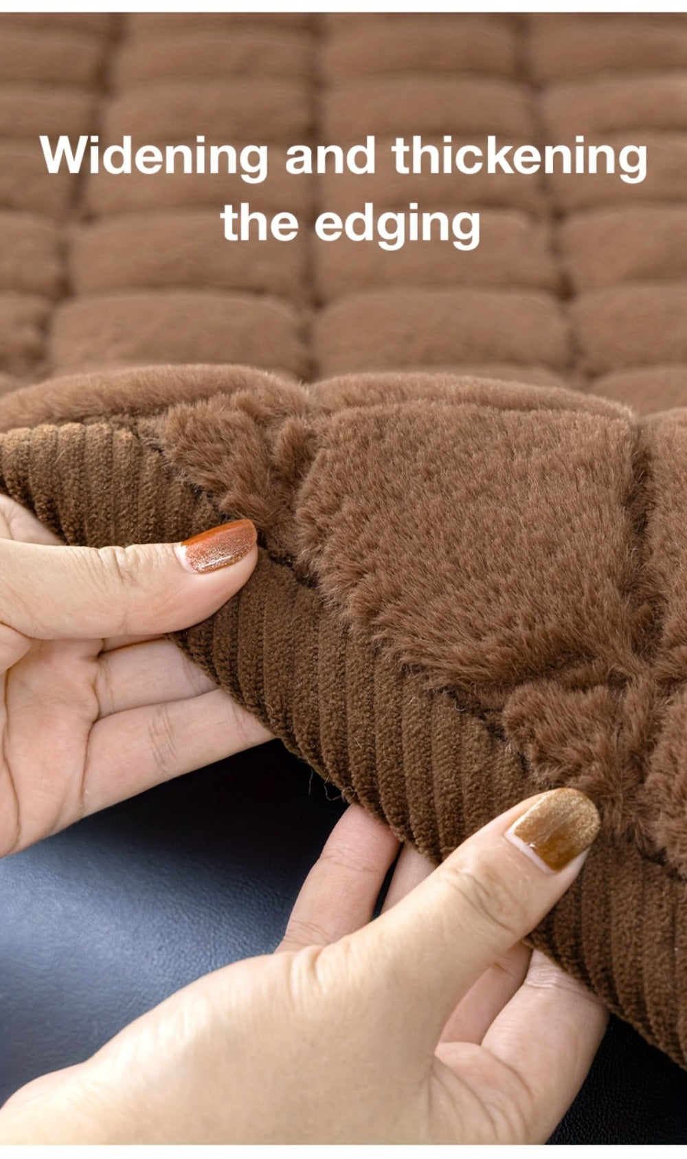 Sofa Cover Faux Rabbit Fur Plush Couch Slipcover - Thick Soft Non-Slip Pet Friendly Machine Washable Sofa Cushion Cover for Living Room Bedroom Office