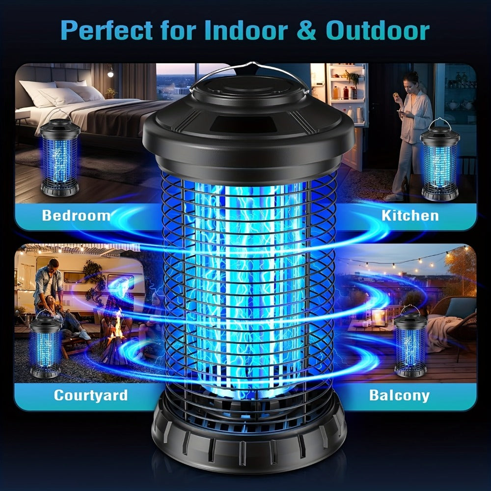 Portable Bug Zapper 4200V ¨C Electric Mosquito Killer & Indoor Fly Trap, UV Insect Zapper for Home, Bedroom, Kitchen, Backyard & Camping, Chemical-Free Bug Repellent Mosquito Trap ¨C Black