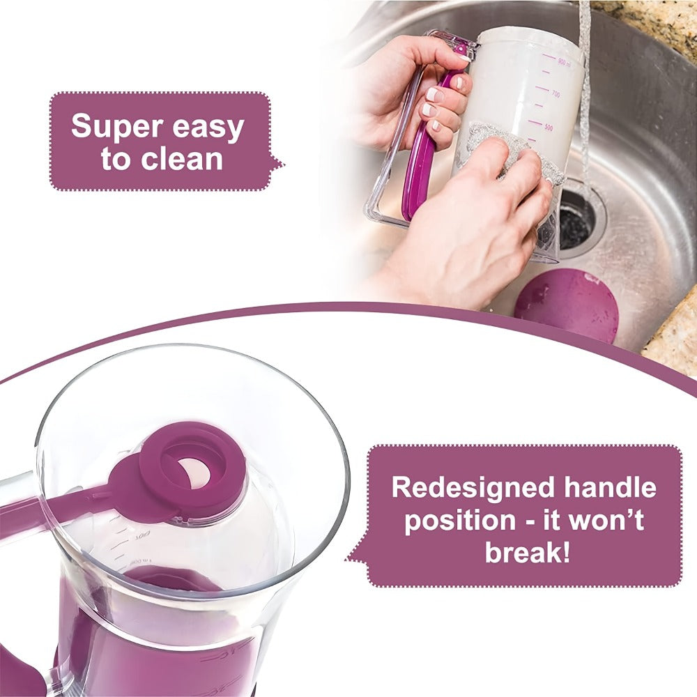 Pancake Batter Dispenser with Cleaning Brush ¨C 2pcs Handheld Batter Separator & Squeeze Dispenser Set, Cupcake Batter Tool, Durable Kitchen Baking Gadget for Pancakes, Waffles & Cupcakes