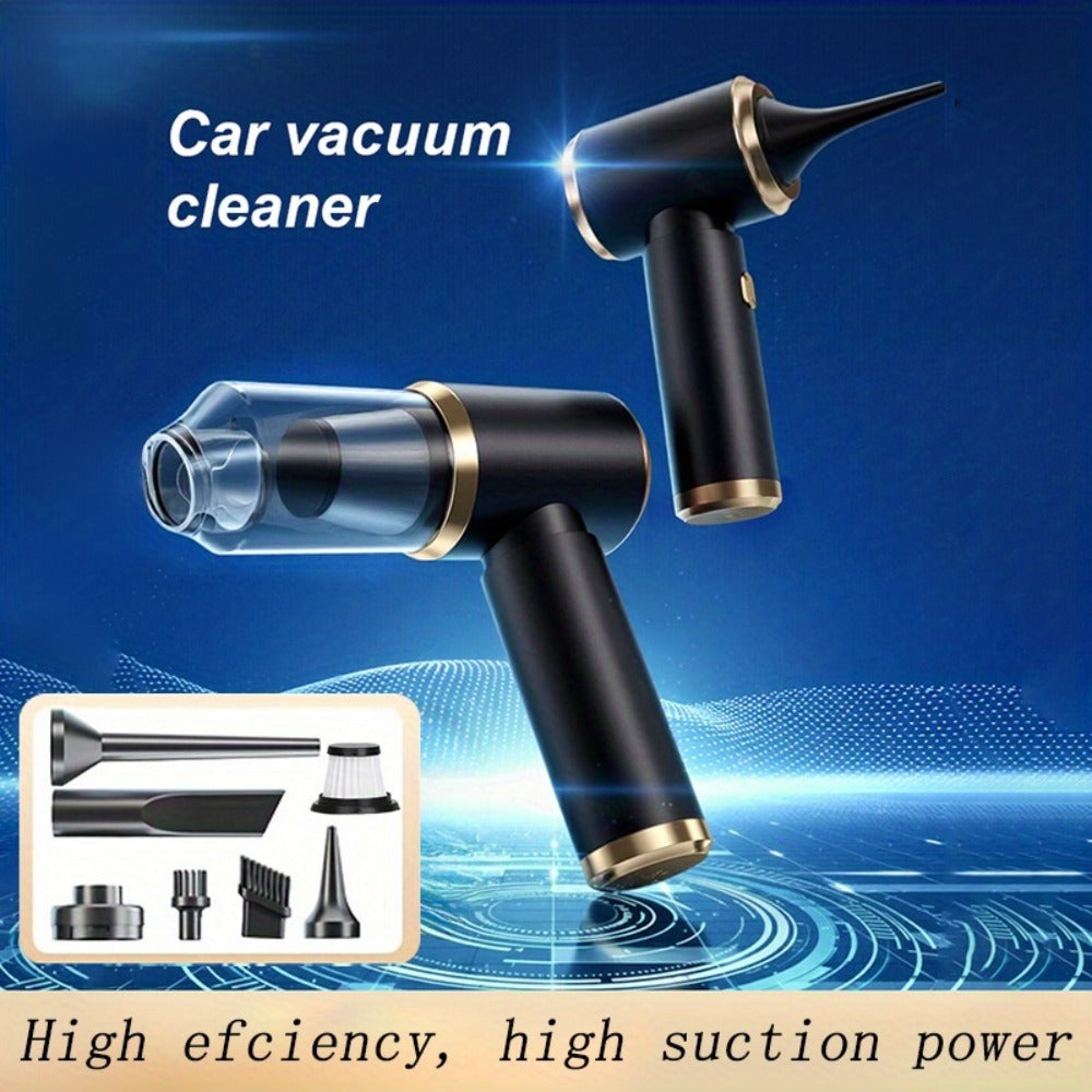 2-in-1 Handheld Vacuum Blower USB Rechargeable Cordless Mini Vacuum Cleaner Blow Suction Mode with Filter Dust Cup for Home Car Office Keyboard Lightweight