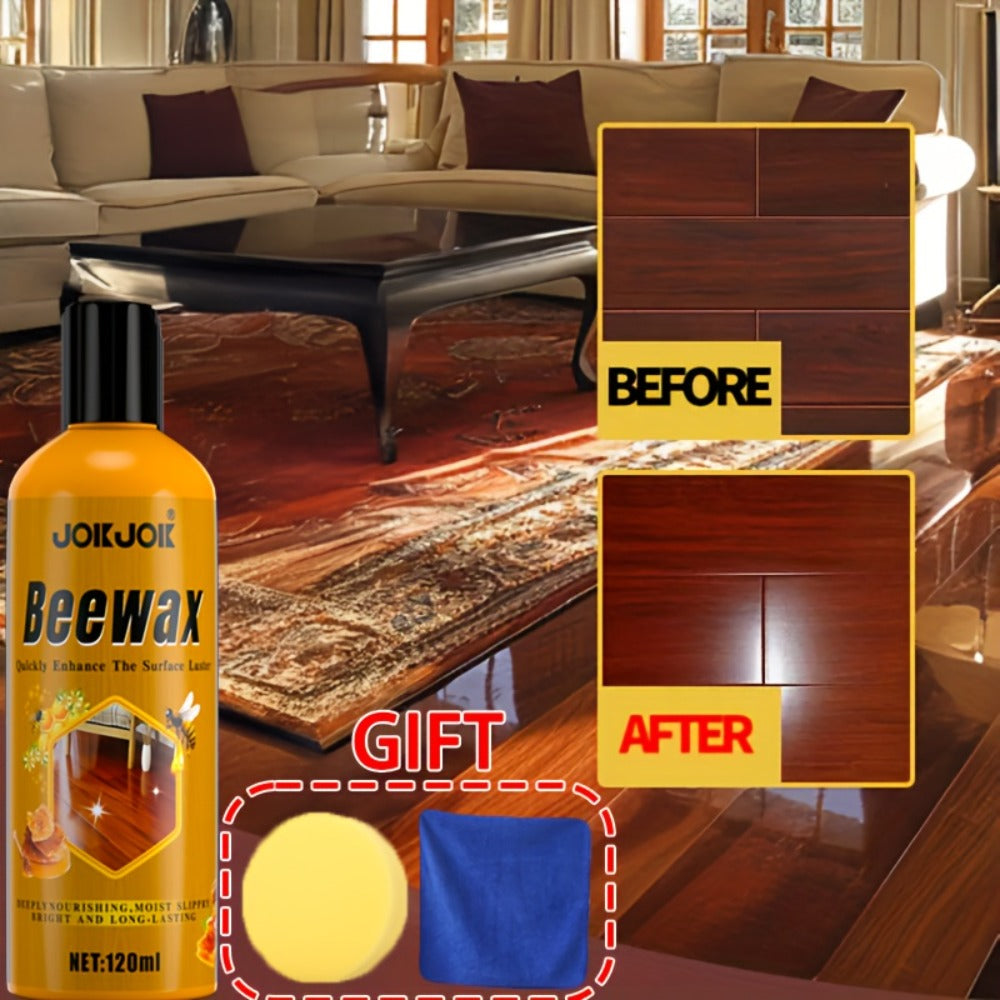 Beeswax Wood Polish & Repair Kit, Natural Wood Furniture Care Wax Deeply Moisturizes, Removes Scratches & Dullness, Restores Shine on Solid Wood Furniture, Floors, Countertops, Doors & Windows ¨C 1, 2 or 3 Piece Set