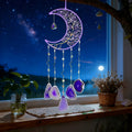Moon Agate Tree Hanging Ornament Handmade Boho Suncatcher Wall Decor - Crystal Window Sun Catcher Gift for Mom Friends Women Birthday Christmas Holiday Home Decoration