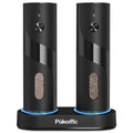 Electric Pepper Grinder Set USB-C Rechargeable with LED Light Ceramic Core Adjustable Coarseness One-Hand Automatic Salt Pepper Mill Kitchen Gift for Home Cooking Camping BBQ