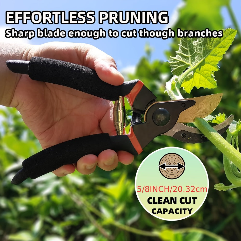Garden Pruning Shears Set Loppers Hedge Shears & Hand Pruner Combo ¨C Heavy Duty Alloy Steel Branch Cutter Kit with Compound Action, Ergonomic Grip for Yard Lawn Tree Shrub Trimming Indoor Outdoor