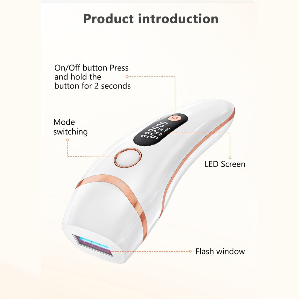 IPL Hair Removal Device for Women & Men, 999,000 Flashes Permanent Hair Remover with 3 Functions (HR/SC/RA), 9 Energy Levels, 2 Light Modes, Full Body Use ¨C Face, Legs, Bikini, Underarms