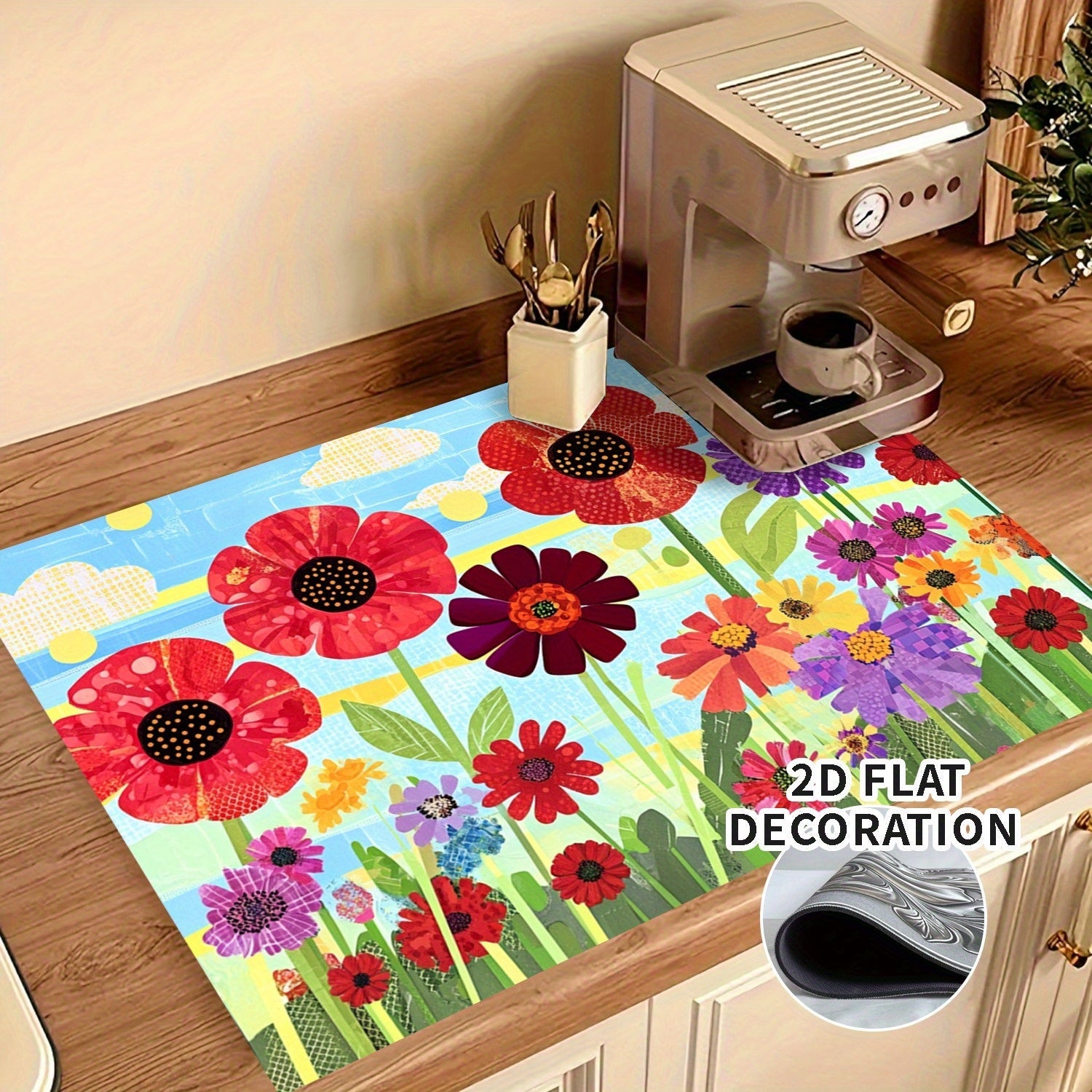 Stove Top Cover Mat Classic Tree Design | Heat-Resistant Decorative Stove Protector Pad with Branches & Leaves | Non-Stick Kitchen Cooktop Cover for Gas Stove Induction Oven