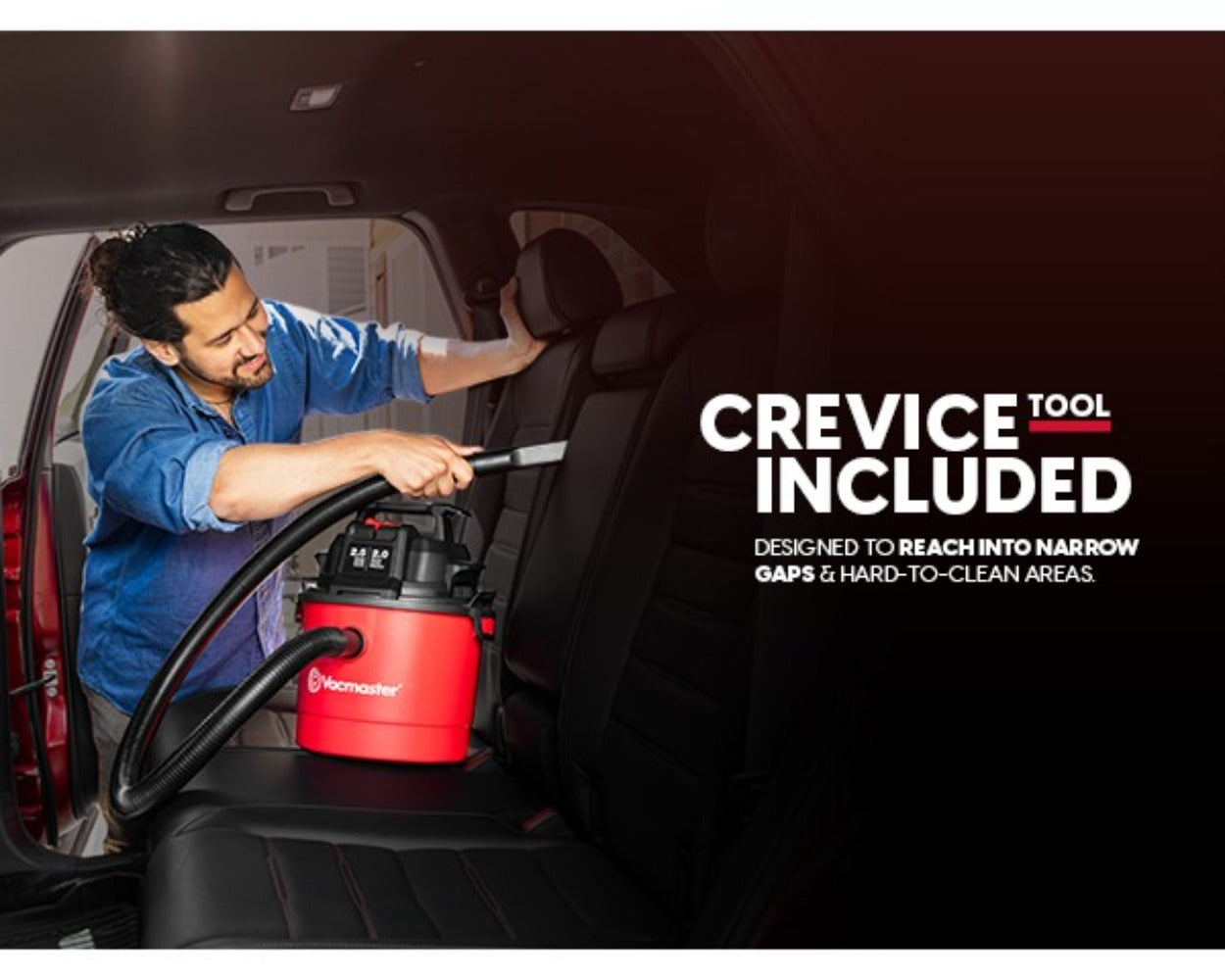 Wet Dry Vacuum Cleaner 2.5 Gallon Shop Vac ¨C Vacmaster 2 Peak HP with Blower Function, Wall Mount & On-Board Storage for Garage, Car, Workshop, Home