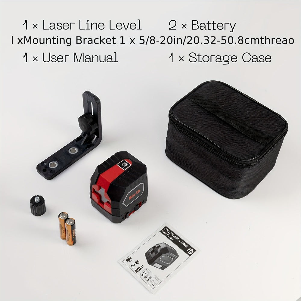 Laser Level Self Leveling 100ft 30m Two Line 360 Degree Magnetic Base Manual Pulse Mode Adjustable Brightness for Construction Tile Flooring Picture Hanging DIY Home Projects