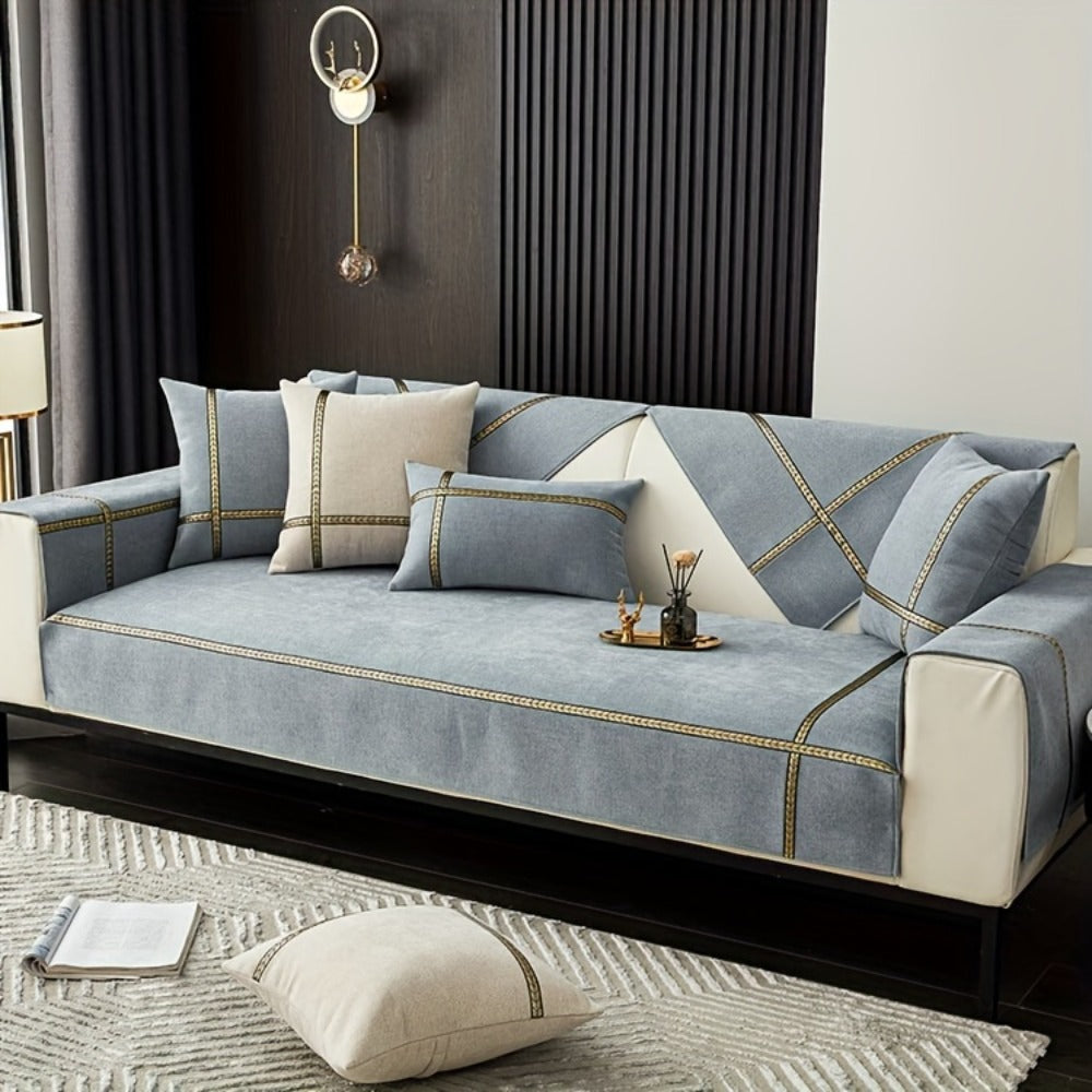 Chenille Sofa Cover Pet-Friendly Slipcover All Season Furniture Protector for Living Room Bedroom Office Couch Cover Multiple Sizes Colors