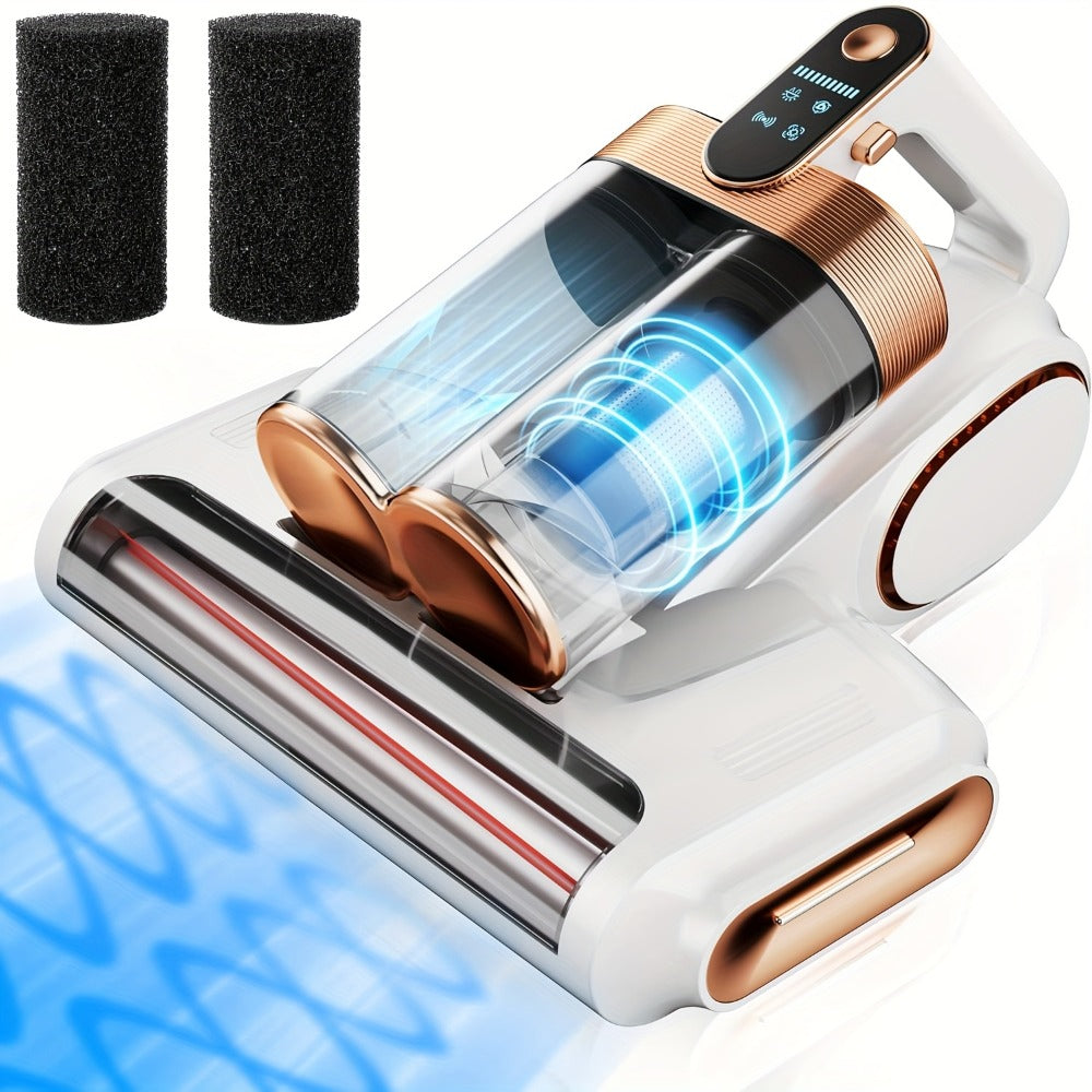 Cordless Mattress Vacuum Cleaner 16Kpa UV Light & 80000 RPM Sonic Technology, 3-Min Fast Charge Handheld Bed Vacuum for Mattress Sofa Carpet Dust Mites