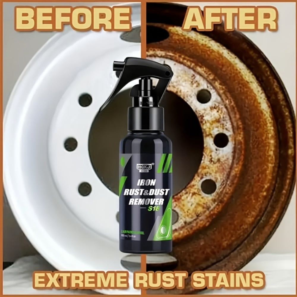 Rust Remover Spray Multi-Surface - Powerful Rust Dissolver for Car, Metal, Tile, Kitchen & Bathroom - Ammonia Formula Rust Prevention & Cleaning Tool