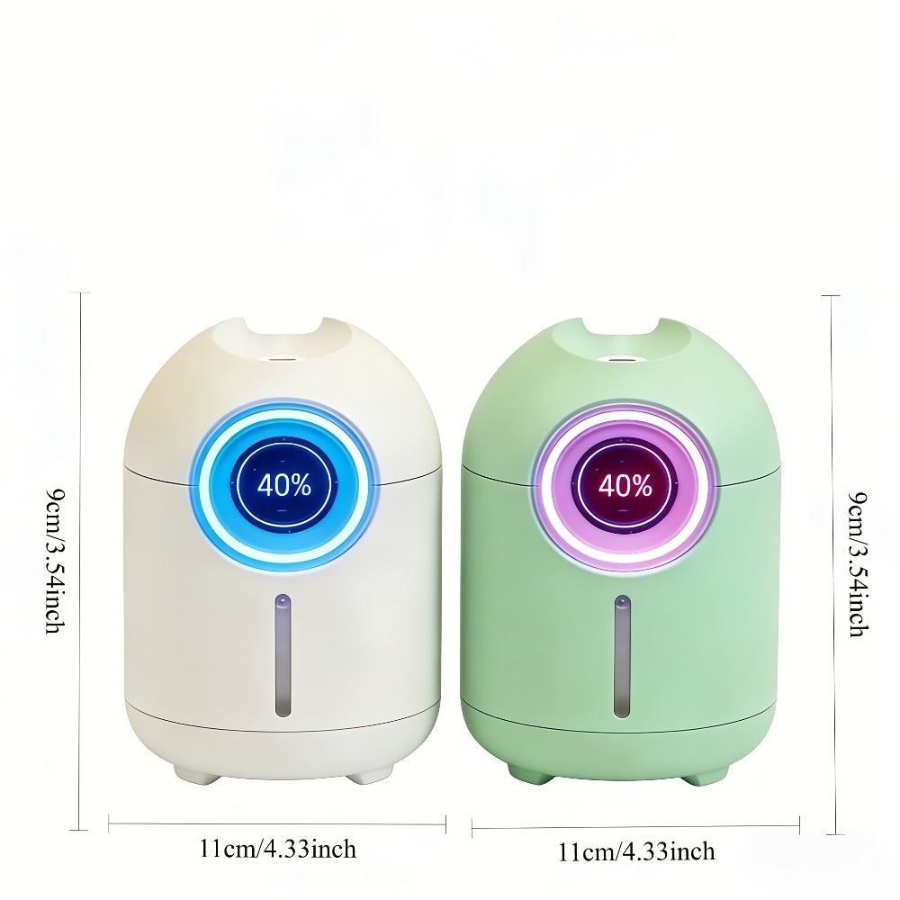 Aroma Humidifier Set of 3 with Soft LED Night Light | Quiet Mini Humidifier Pack, Adjustable Mist, Room Air Freshener for Bedroom, Living Room & Office | Holiday Gift Set White & Green
