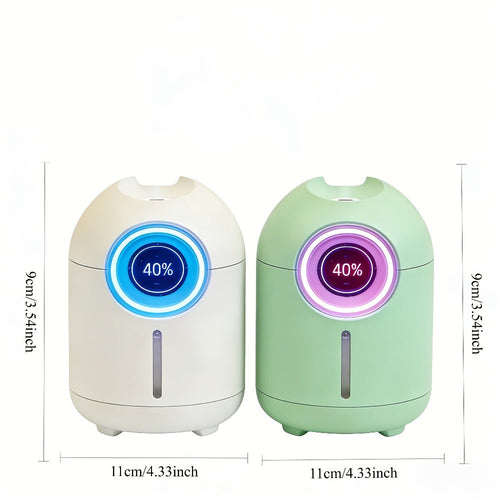 Aroma Humidifier Set of 3 with Soft LED Night Light | Quiet Mini Humidifier Pack, Adjustable Mist, Room Air Freshener for Bedroom, Living Room & Office | Holiday Gift Set White & Green
