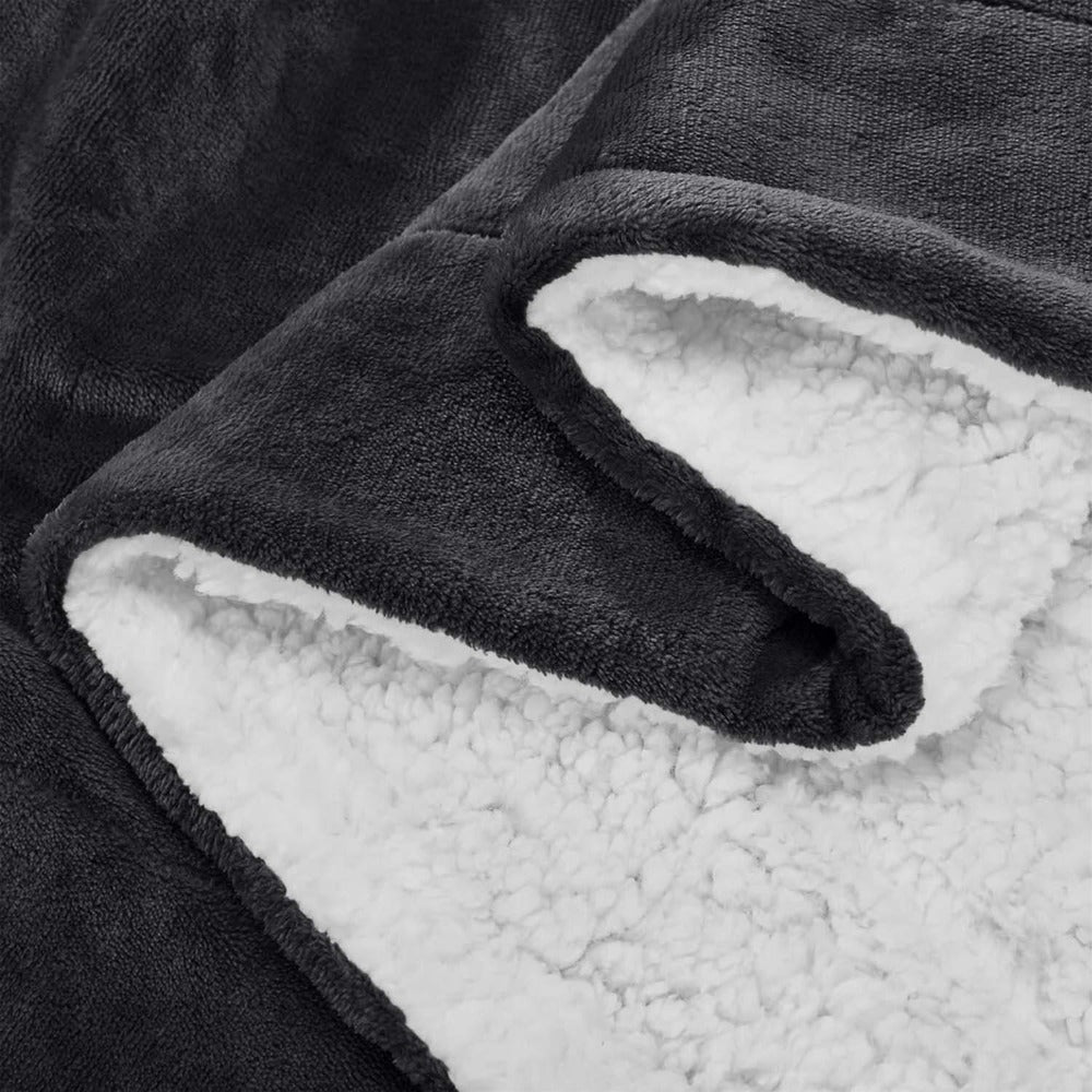 480GSM Sherpa Fleece Blanket ¨C Double-Sided Heavy Warm Throw for Couch, Bed & Travel, Reversible All Season, 13 Colors, 3 Sizes