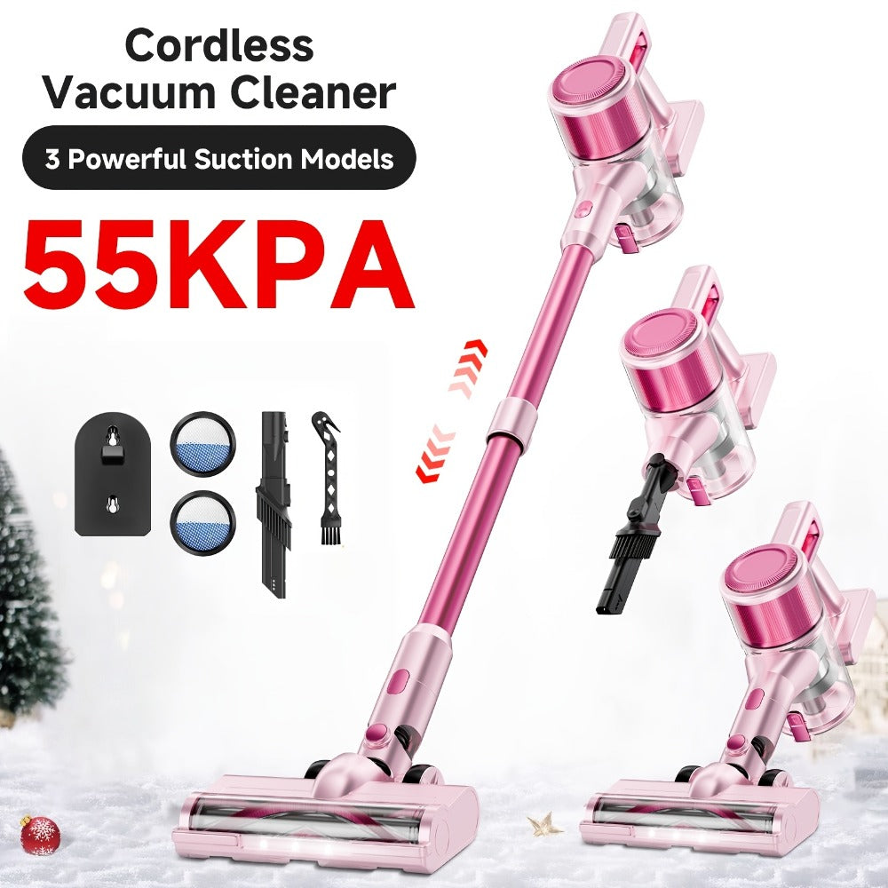 Cordless Vacuum Cleaner 55KPa 8-in-1 Stick Vacuum with LED Light 180¡ã Swivel Lightweight Wireless for Hardwood Carpet Pet Hair Stairs Car Sofa Home Office