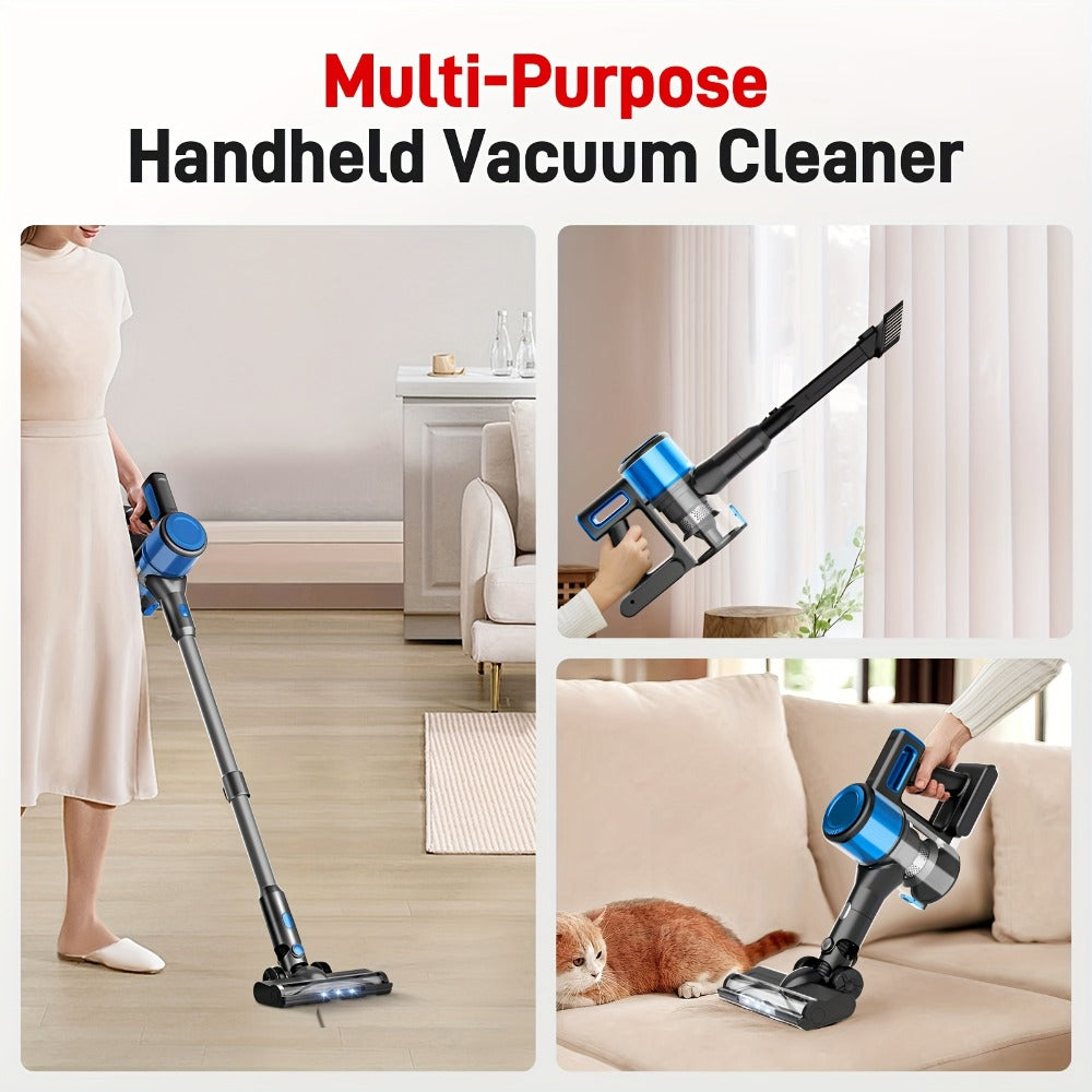 45KPA Cordless Stick Vacuum Cleaner 8-in-1 Rechargeable, Up to 45 Min Runtime Lightweight Handheld Vacuum for Carpet Pet Hair Hardwood Floor Home, Powerful Suction Multi-Attachment Floor Vacuum Cleaner