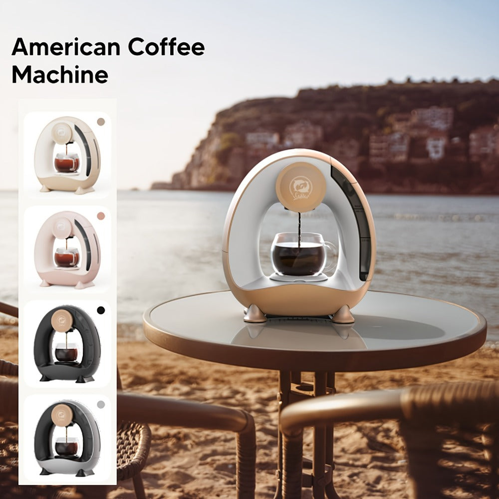 Single Serve Coffee Maker 2-in-1 K-Cup Compatible and Coffee Grounds - Mini Drip Coffee Machine 4-8oz Fast Brew for Home Office Travel Dorm, Compact Coffee and Tea Maker with Removable Tank Quiet Operation
