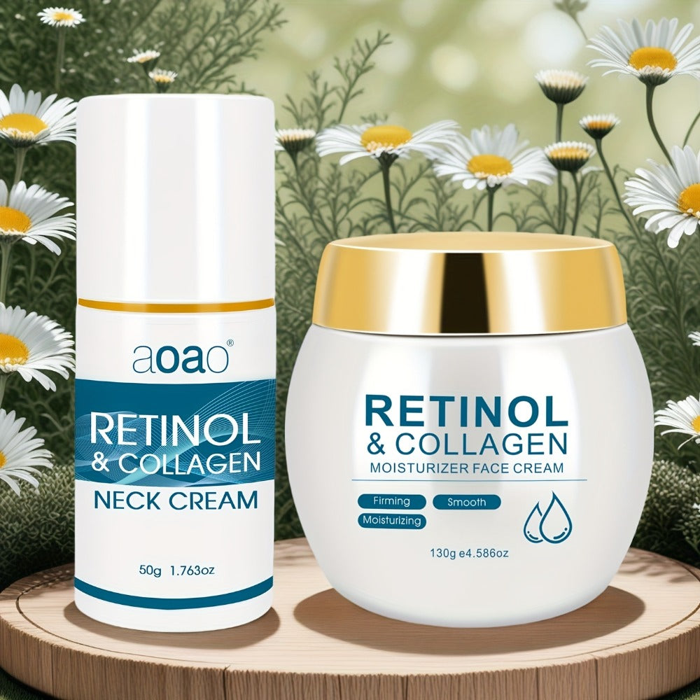 Retinol & Collagen Moisturizer Face Cream with Hyaluronic Acid & Vitamin E, Hydrating Firming Anti-Aging Day & Night Cream for All Skin Types, Hypoallergenic Neck & Face Moisturizer ¨C 130g