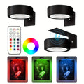 Picture Lights for Wall 13 RGB Color LED Art Light, Wireless Battery Operated Magnetic Painting Light with Remote, 3/6/12Pcs Puck Lights for Picture Frame Home Wall Decor