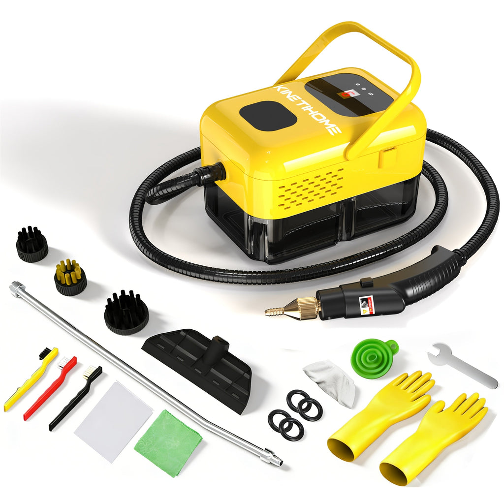 Steam Cleaner Handheld High Pressure Portable | Chemical-Free Deep Clean for Kitchen Grease Range Hood Sofa Tile Grout Car AC Washing Machine | Multi-Surface Steam Cleaning Machine | Standard & 2500W
