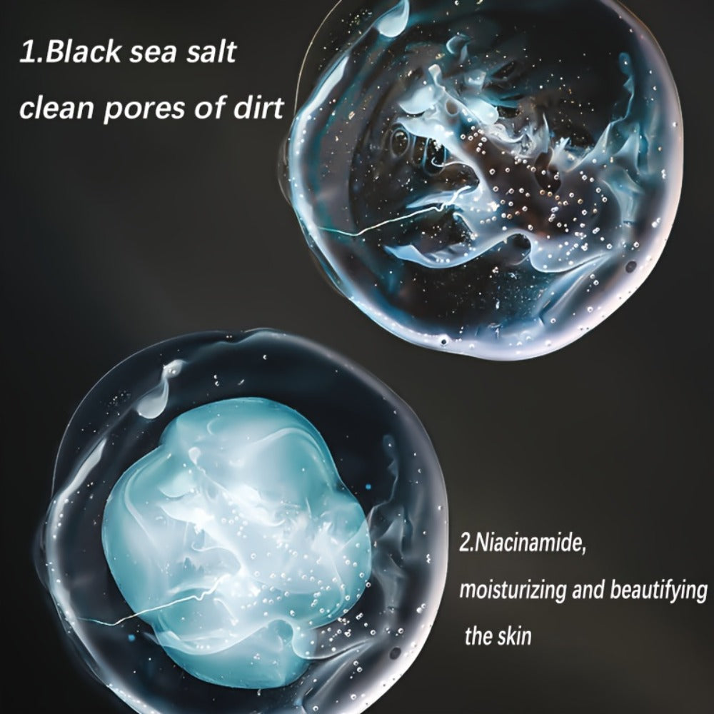 Black Sea Salt Bubble Mask with Nicotinamide, Moisturizing Foam Mud Mask Alcohol-Free for All Skin Types, Unisex Deep Cleansing Pore Purifying Face Mask ¨C Individual Portable Packs for Travel (12/24/36 Pack)