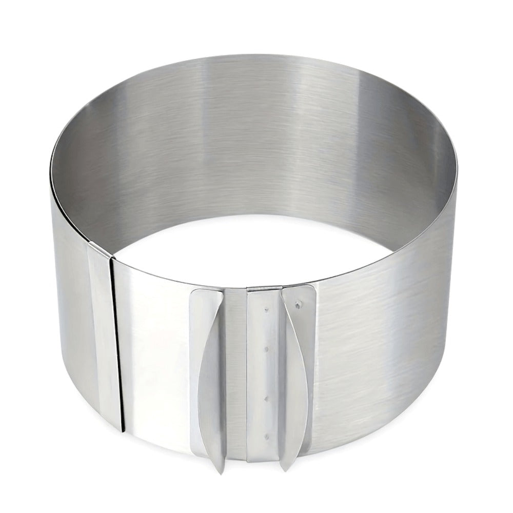 Adjustable Stainless Steel Cake Ring Mold 2-Pack, Retractable Round Mousse Cake Ring 6.3¡± to 11.8¡± Diameter, Heavy Duty Baking Ring for Mousse Cheesecake Layer Cake, Cake Decorating Tool