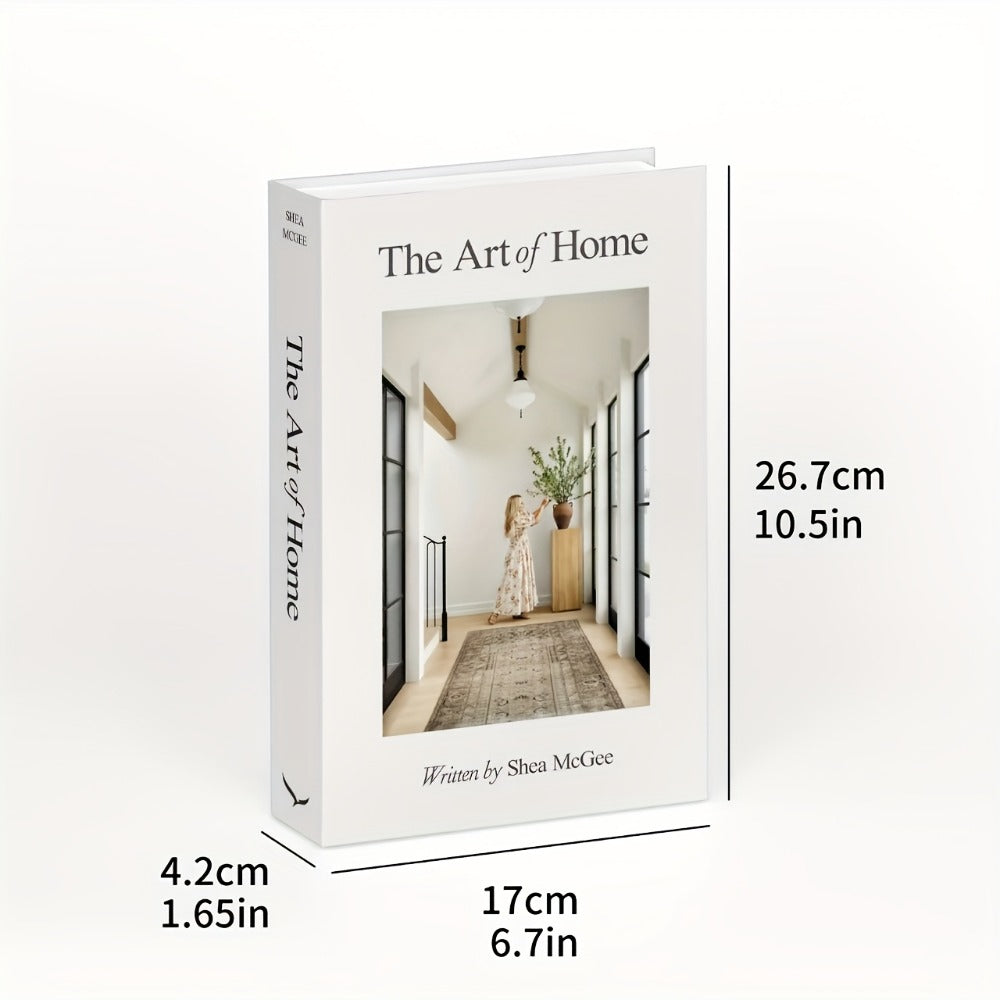 Decorative Books Set of 3 for Home Decor, Faux Coffee Table Books with Gold Text ¨C Life, The Art of Home & Design Choices, Minimalist Shelf Decor, Photo Props, Stylish Bookshelf Accent