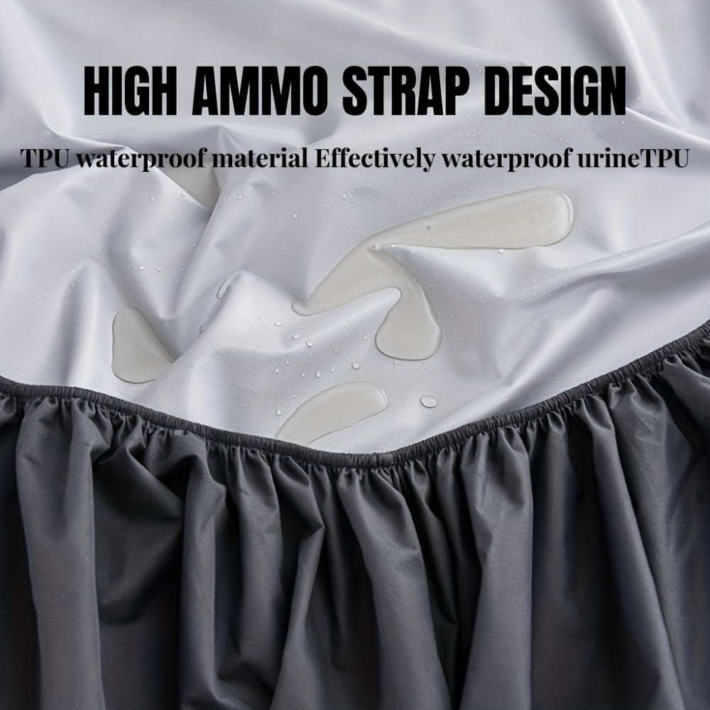Waterproof Fitted Sheet Soft Breathable Mattress Cover Solid Color Deep Pocket Bed Sheet for Bedroom Guest Room Dorm Twin Full Queen King