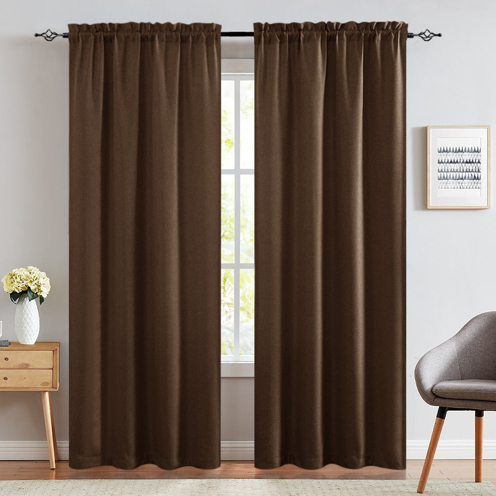 Blackout Curtains 80% Light Blocking ¨C 2 Panels Thermal Insulated Linen Textured Rod Pocket Window Drapes for Bedroom, Living Room & Kitchen Privacy